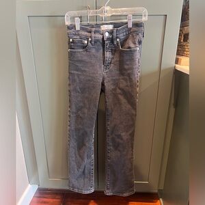 Madewell woman’s black distressed jeans size 26 Cali Demi Boot pre owned